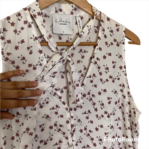 L’Academie The 70s Floral Tank in Mauve Ditsy - Picture 5 of 6